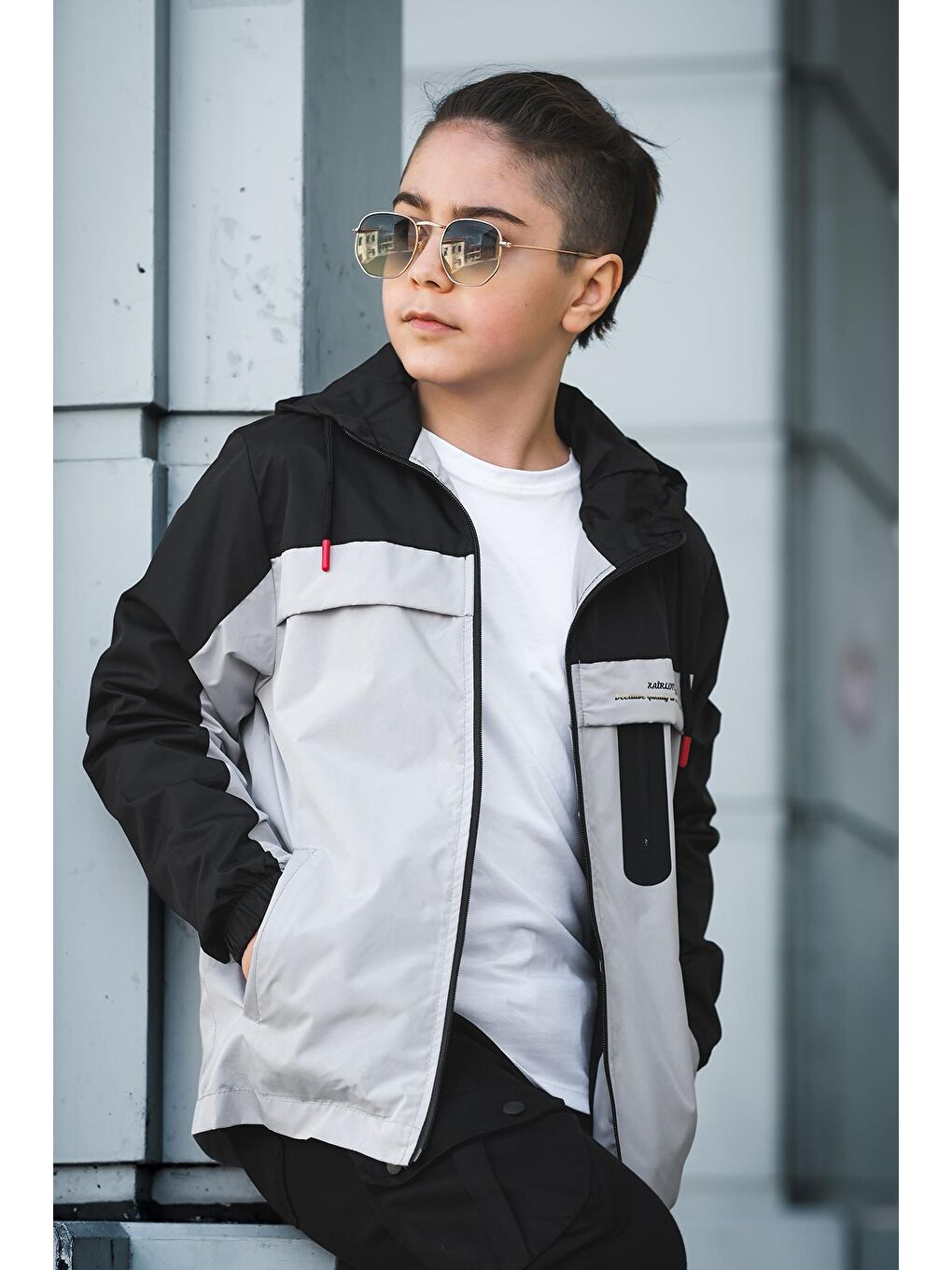 Gri Erkek Çocuk Mevsimlik Mont X.F MM.0013-2