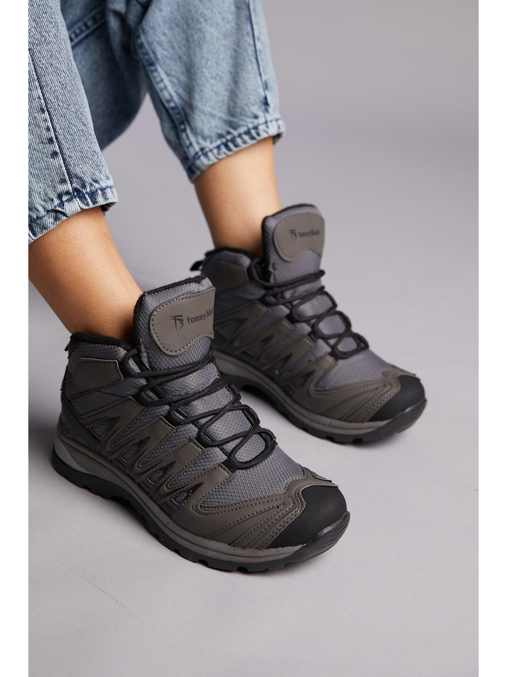 Gri Unisex Füme Trekkıng Bot Tb601-2