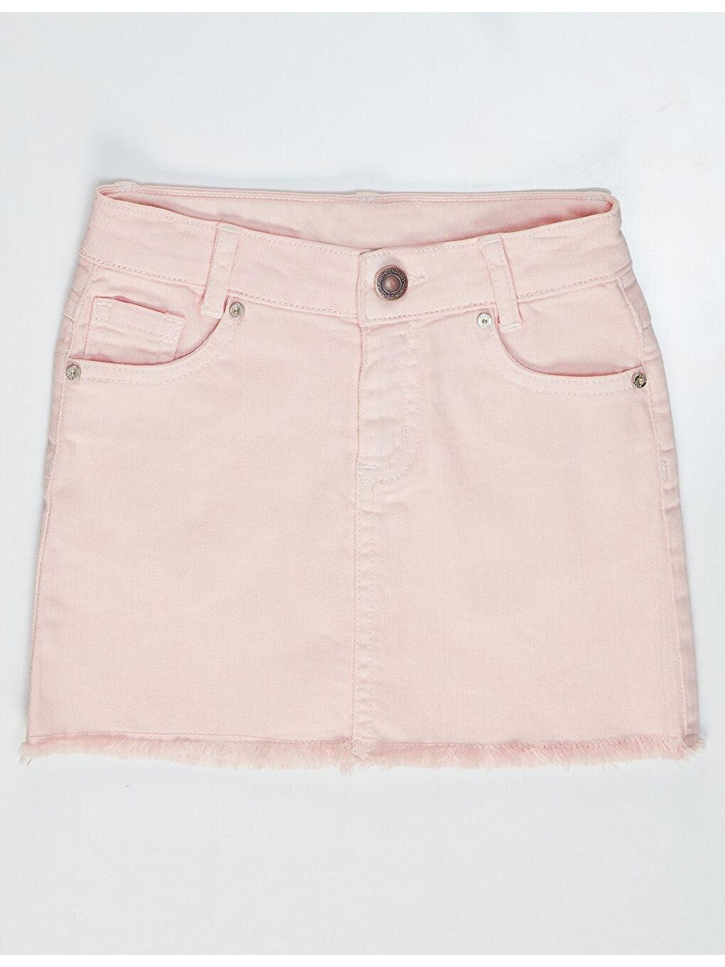 Denokids Pembe Denim Mini Kız Etek - 2