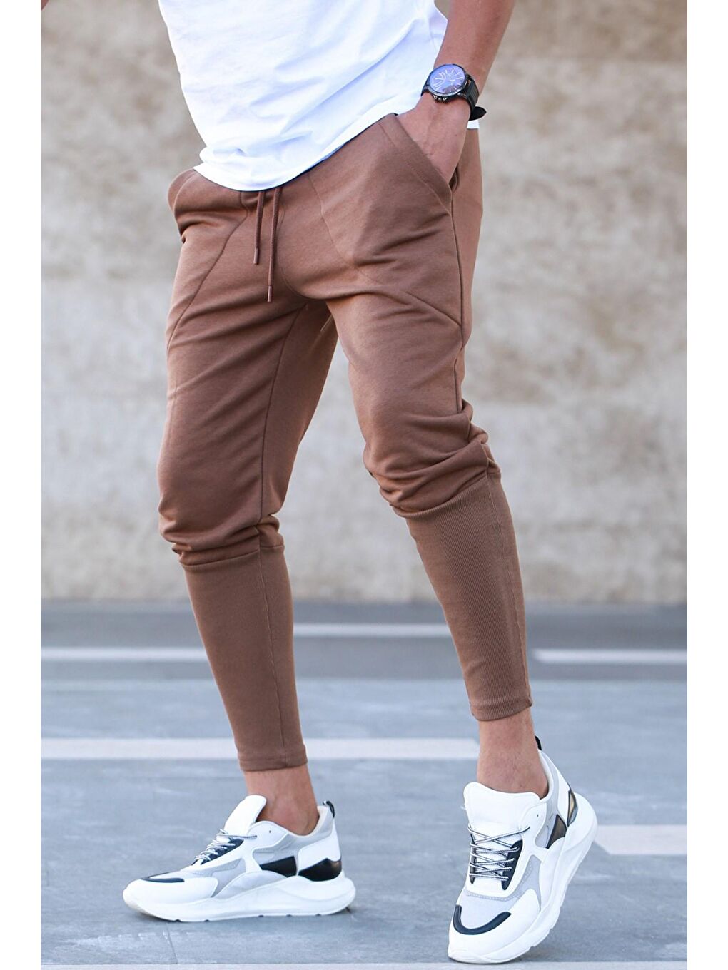 Kahverengi Erkek Eşofman Altı 5432-1