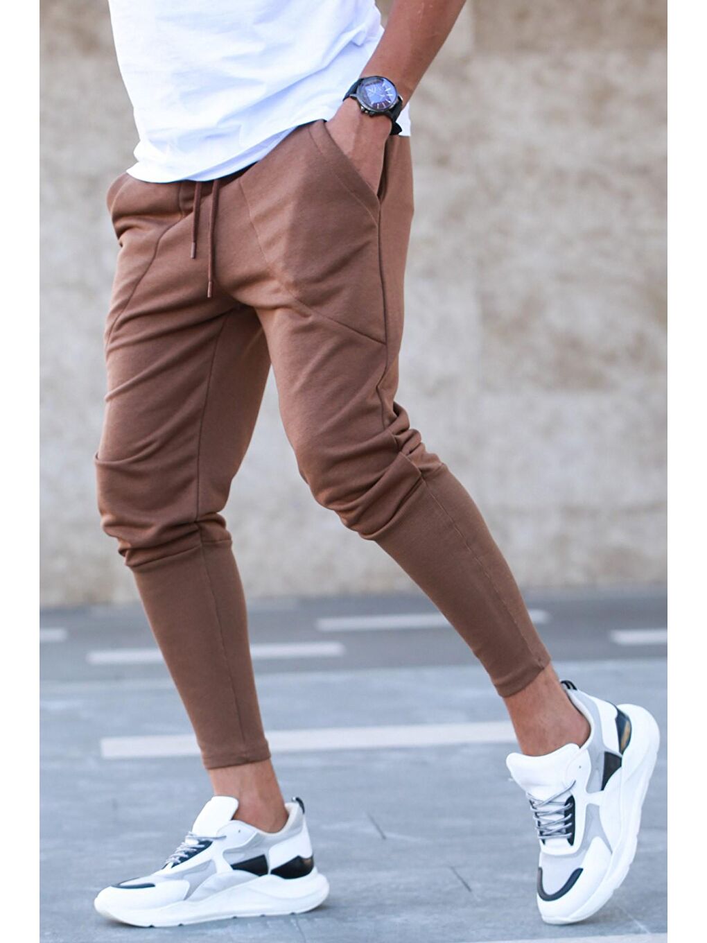 Kahverengi Erkek Eşofman Altı 5432-2