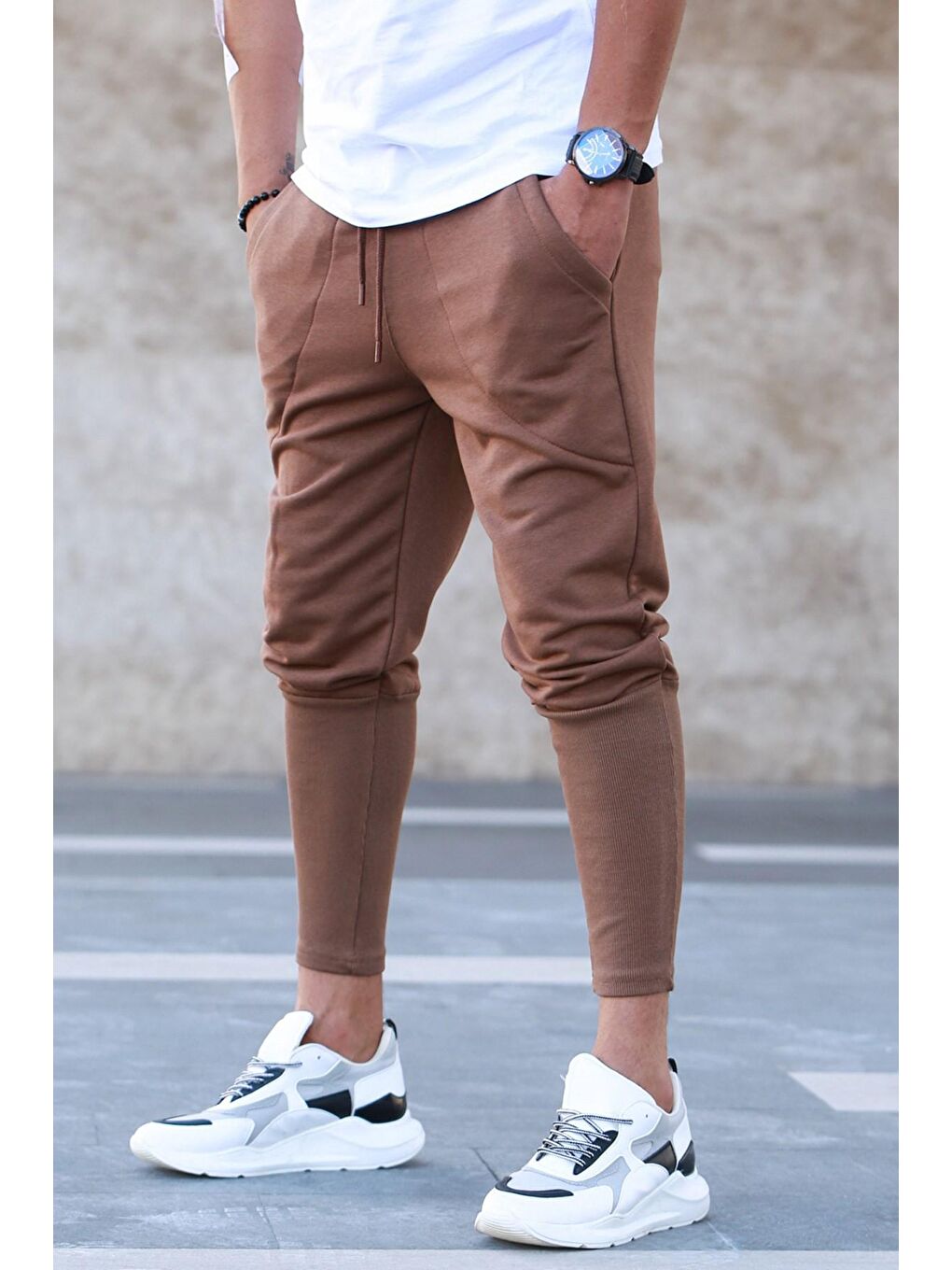 Kahverengi Erkek Eşofman Altı 5432-3