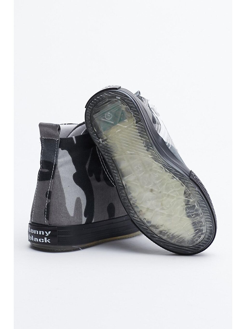 Çocuk Unisex Siyah Yeşil Işıklı Spor Ayakkabı Uzun Tb999-4