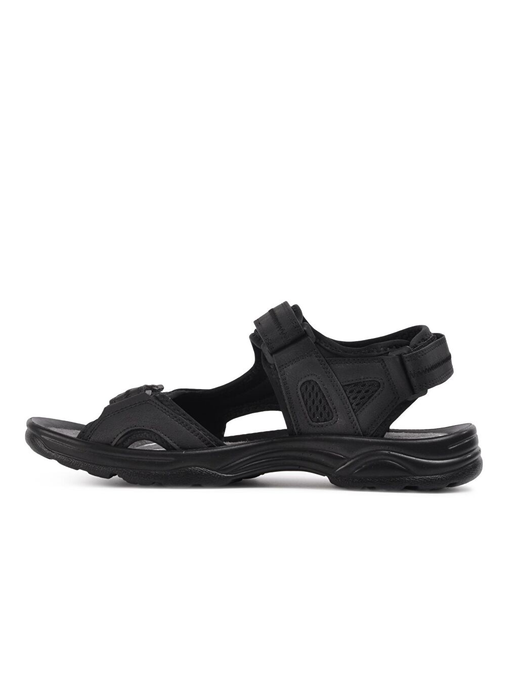 Erkek Siyah Cırtlı Sandalet K-2-1