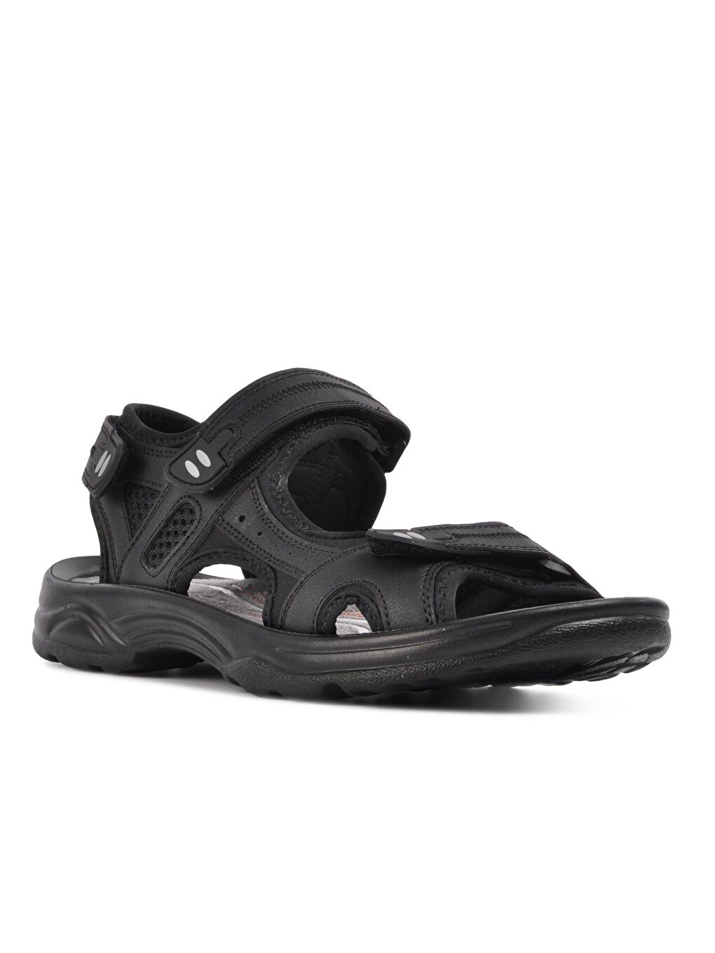 Erkek Siyah Cırtlı Sandalet K-2-2