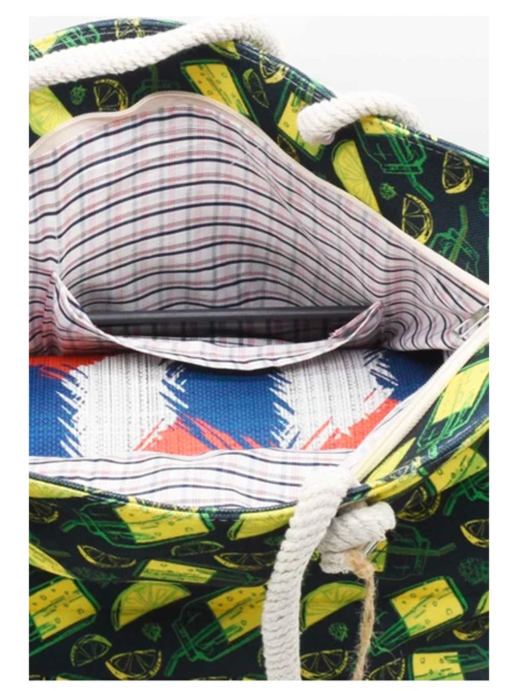 Karışık Syt Plaj Çantası Y2670-24 Çok Renkli-3