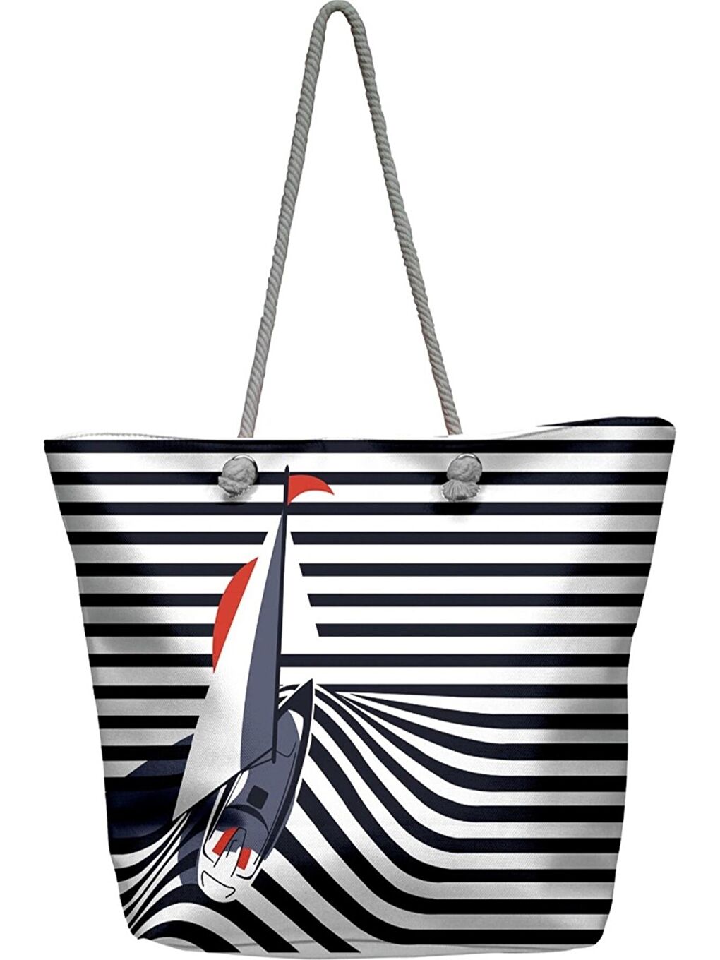 Beyaz Y1670-13 Kadın Plaj Çantası Çok Renkli-2