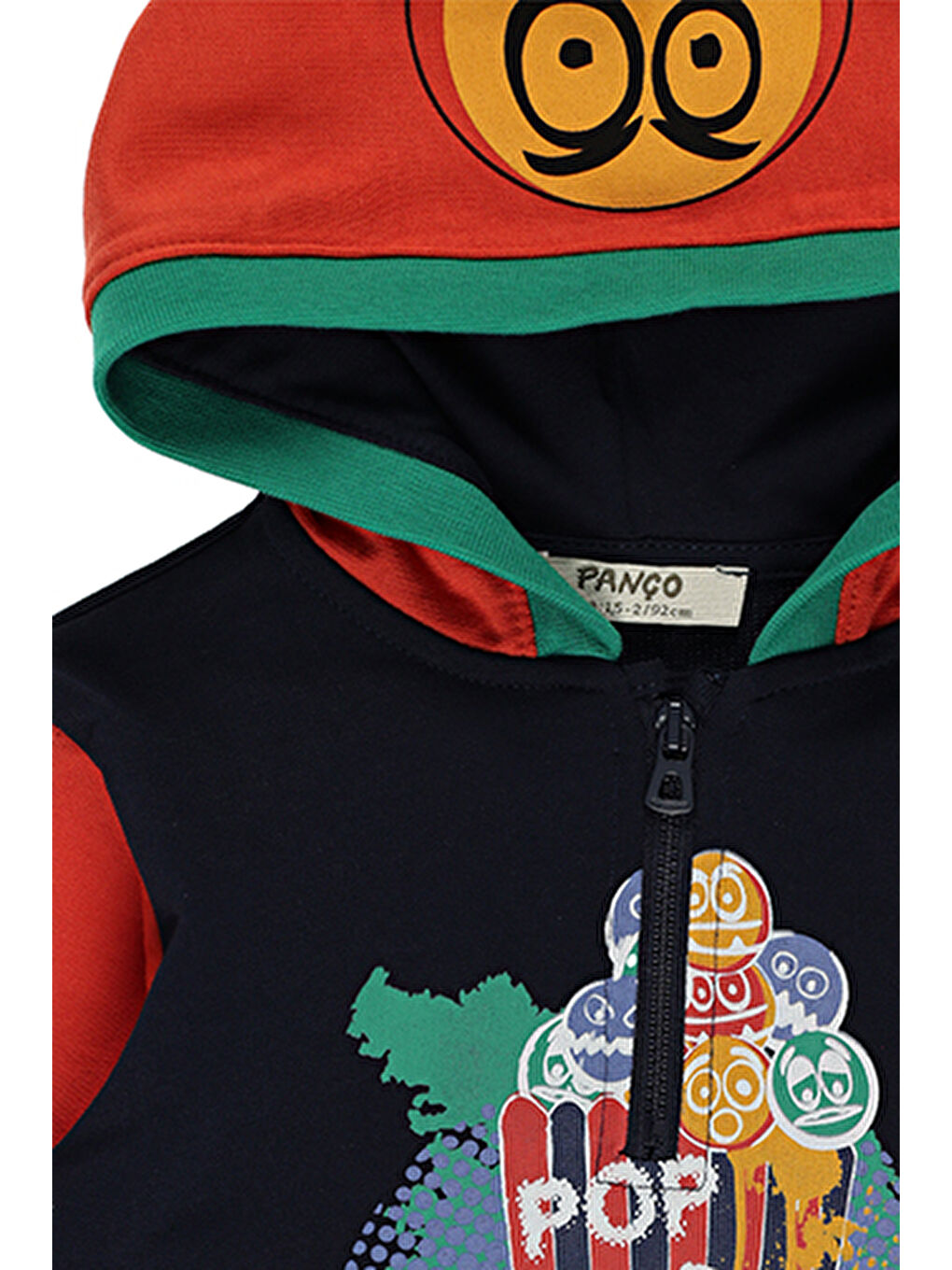 Lacivert Erkek Çocuk Baskı Detaylı Kapüşonlu Sweatshirt-8