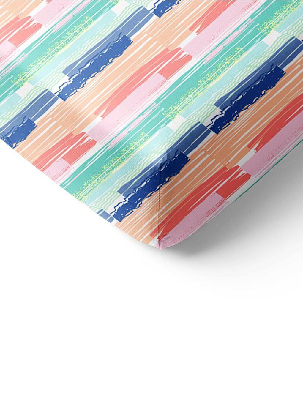 Karışık Modern Desen Baskılı Tek Kişilik Lastikli Çarşaf Seti Renkli-1