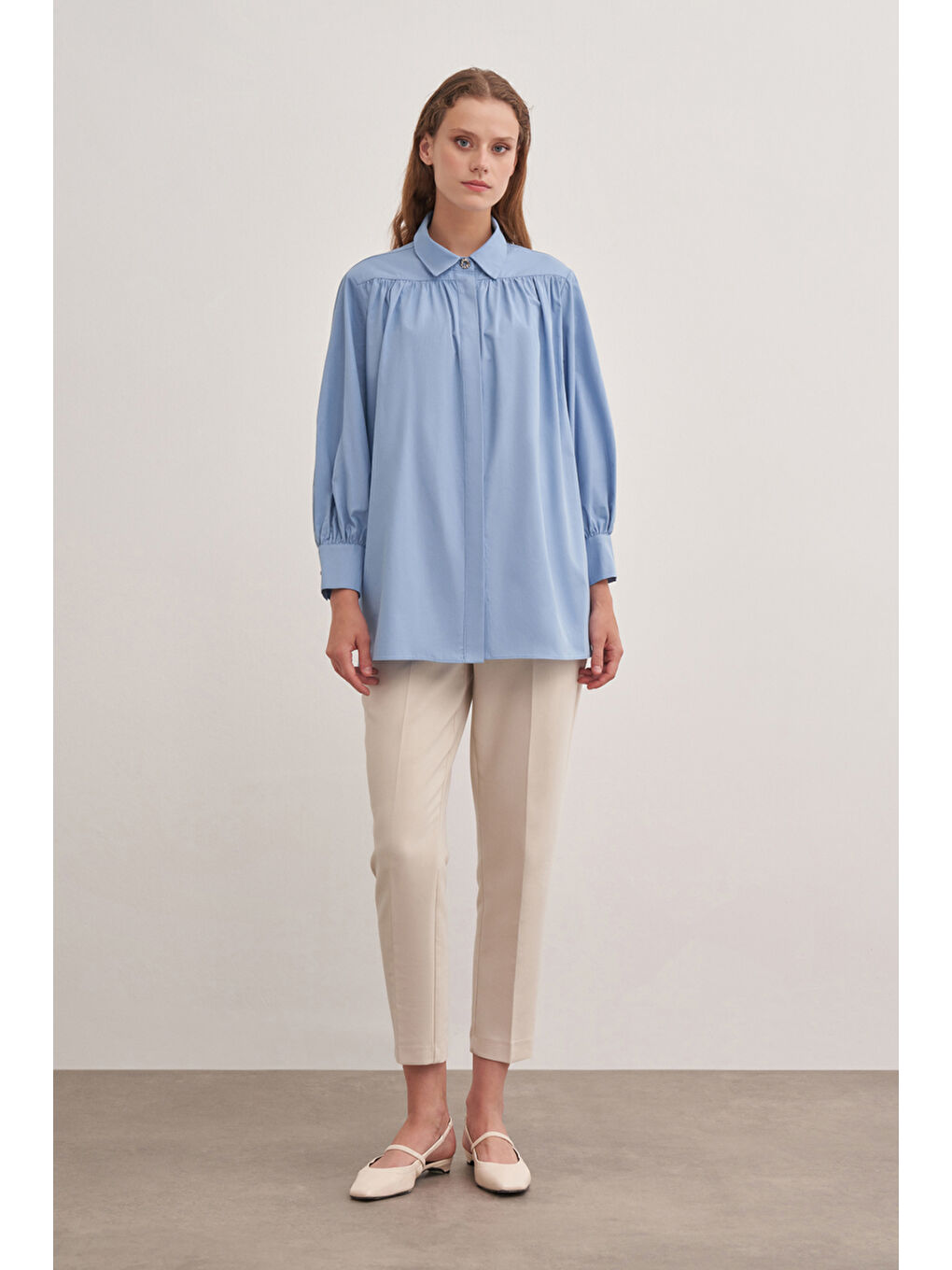 Mavi 2233111 Gömlek Yaka Pamuk Bluz