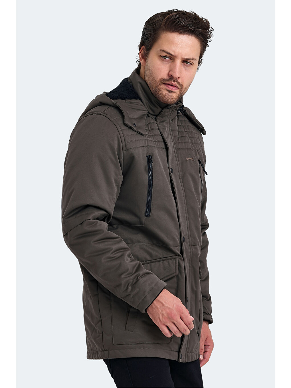 Bej GAL Erkek Mont  Kaban Vizon-2