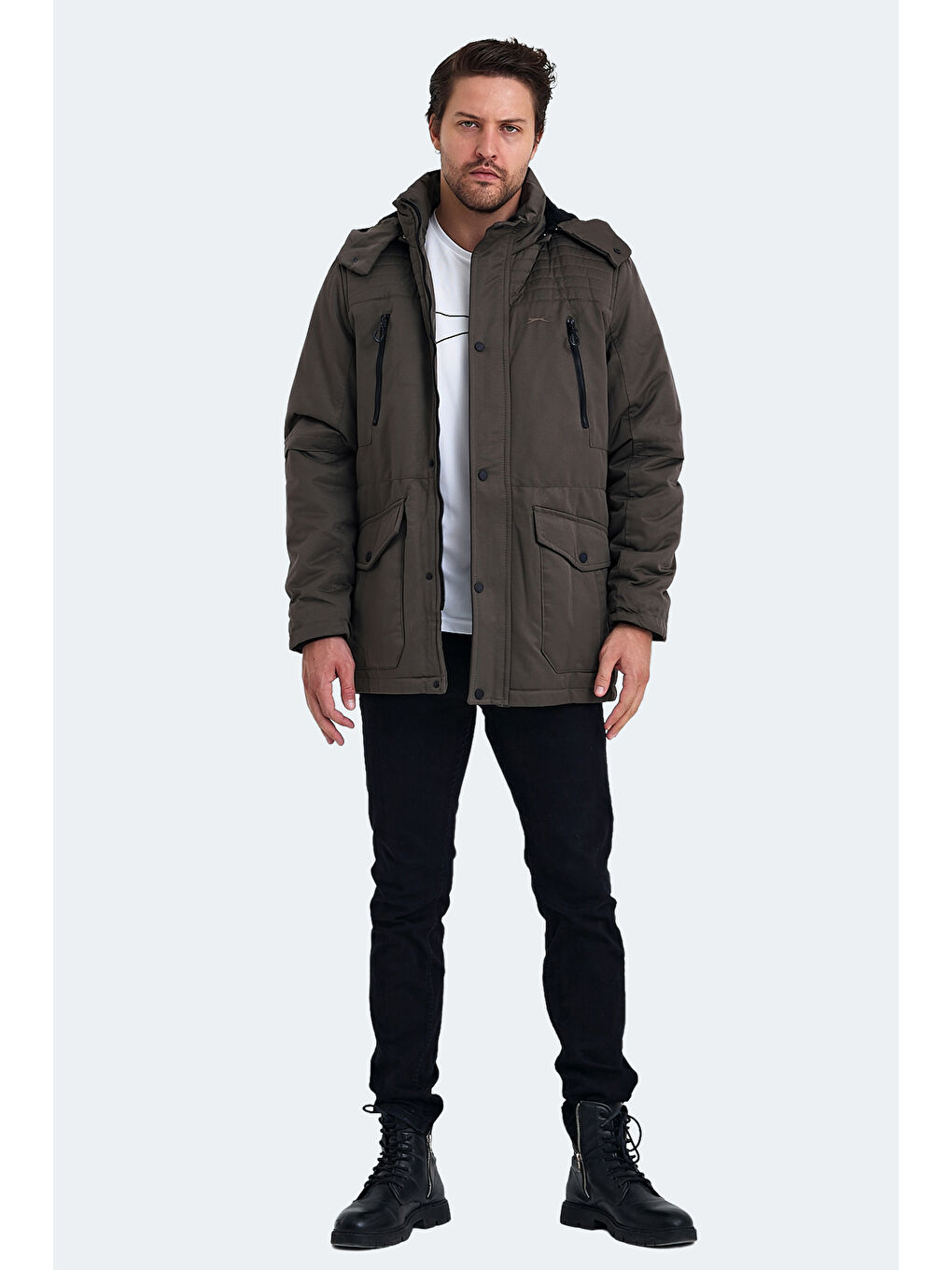 Bej GAL Erkek Mont  Kaban Vizon-6