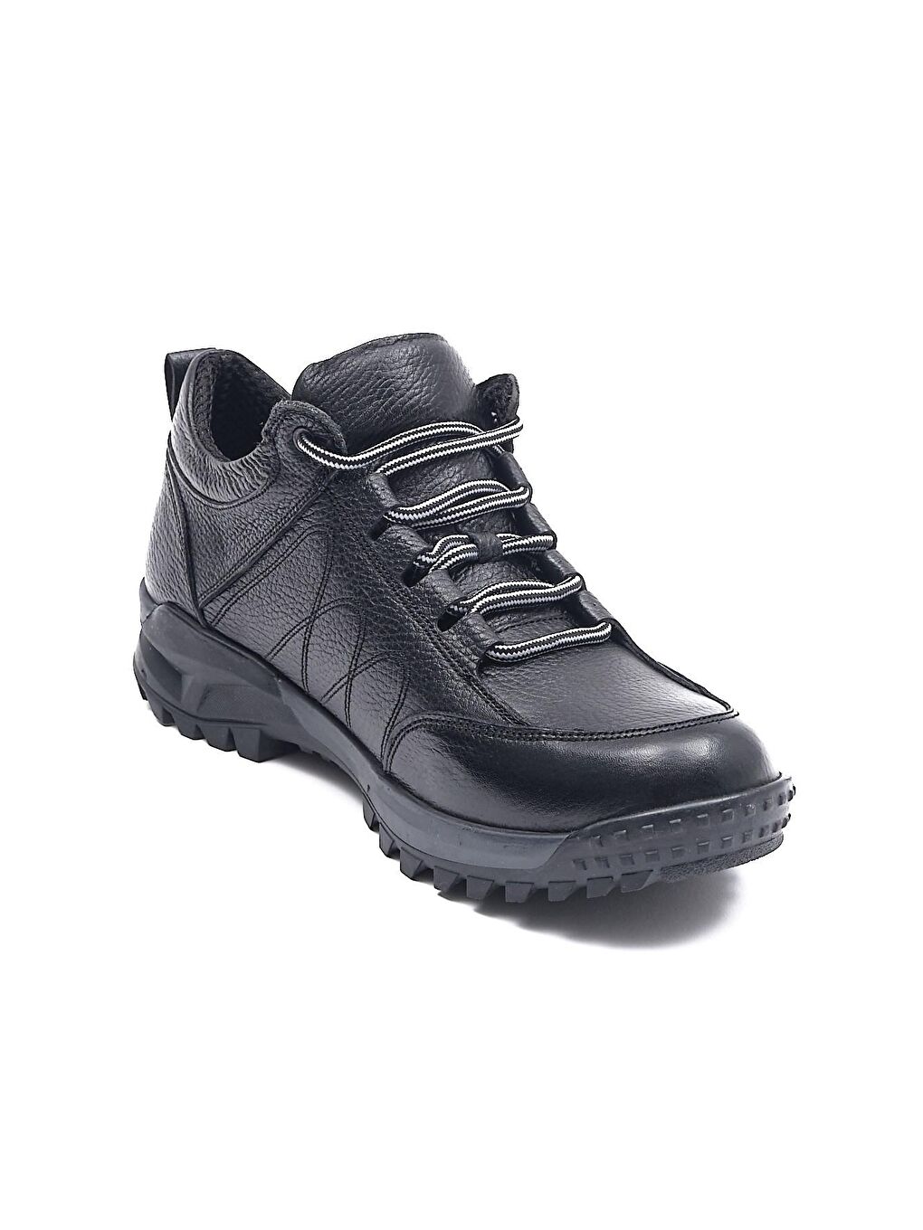 Siyah 385029 Hakiki Deri Sneaker Erkek-2