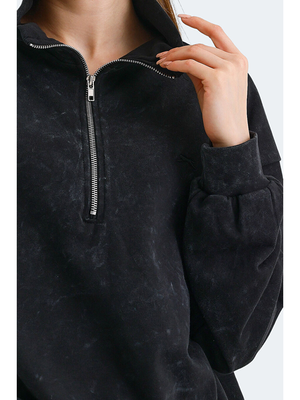 VIEWER Kadın Siyah Sweatshirt-3