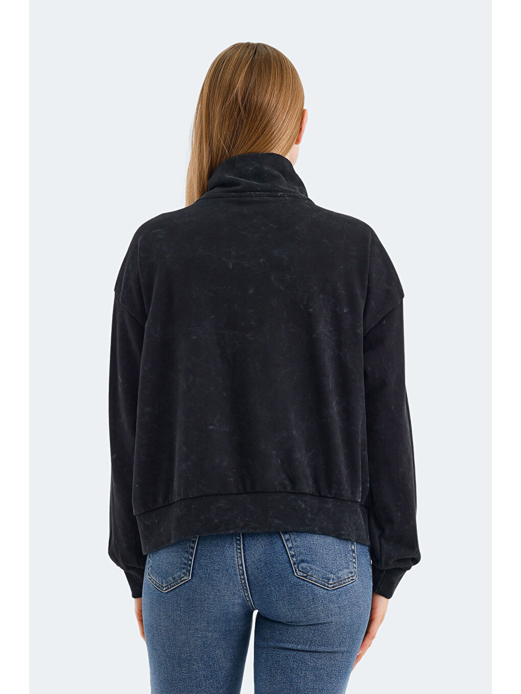 VIEWER Kadın Siyah Sweatshirt-5