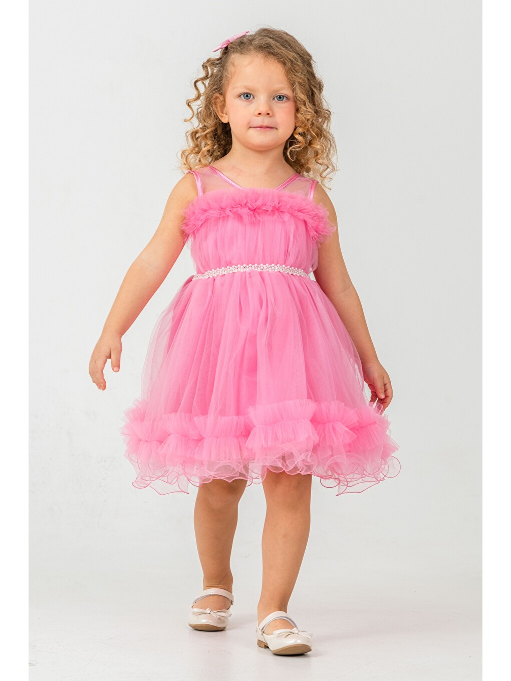 Pembe Aizona Kız Çocuk Abiye M00782