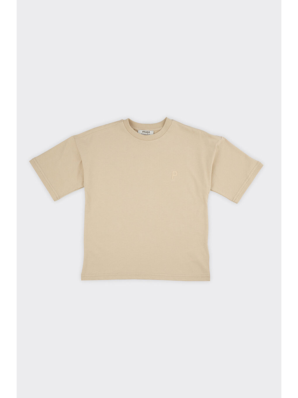 Unisex Çocuk Kısa Kollu Bej Tişört