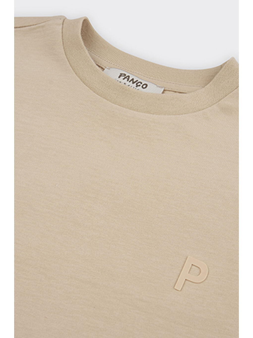 Unisex Çocuk Kısa Kollu Bej Tişört-1