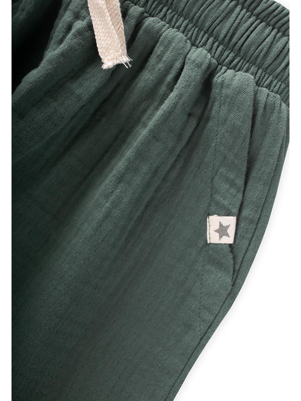 Haki Kız Çocuk Müslin Pantolon-2