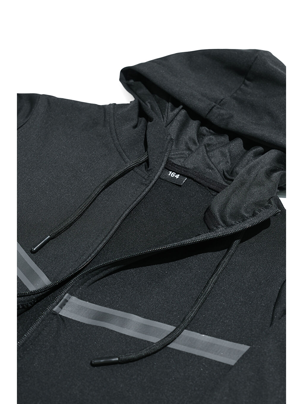 Siyah Unısex Dalgıç Kumaş Kapüşonlu Eşofman Takımı ESF 600-9