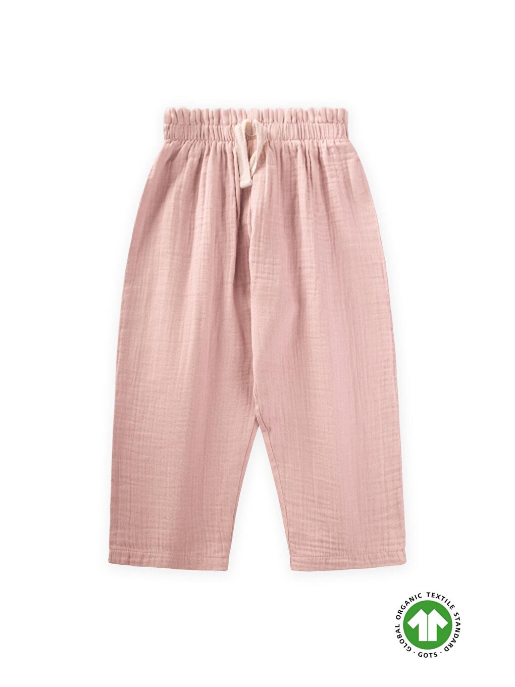 Pembe Kız Çocuk Fırfır Müslin Pantolon