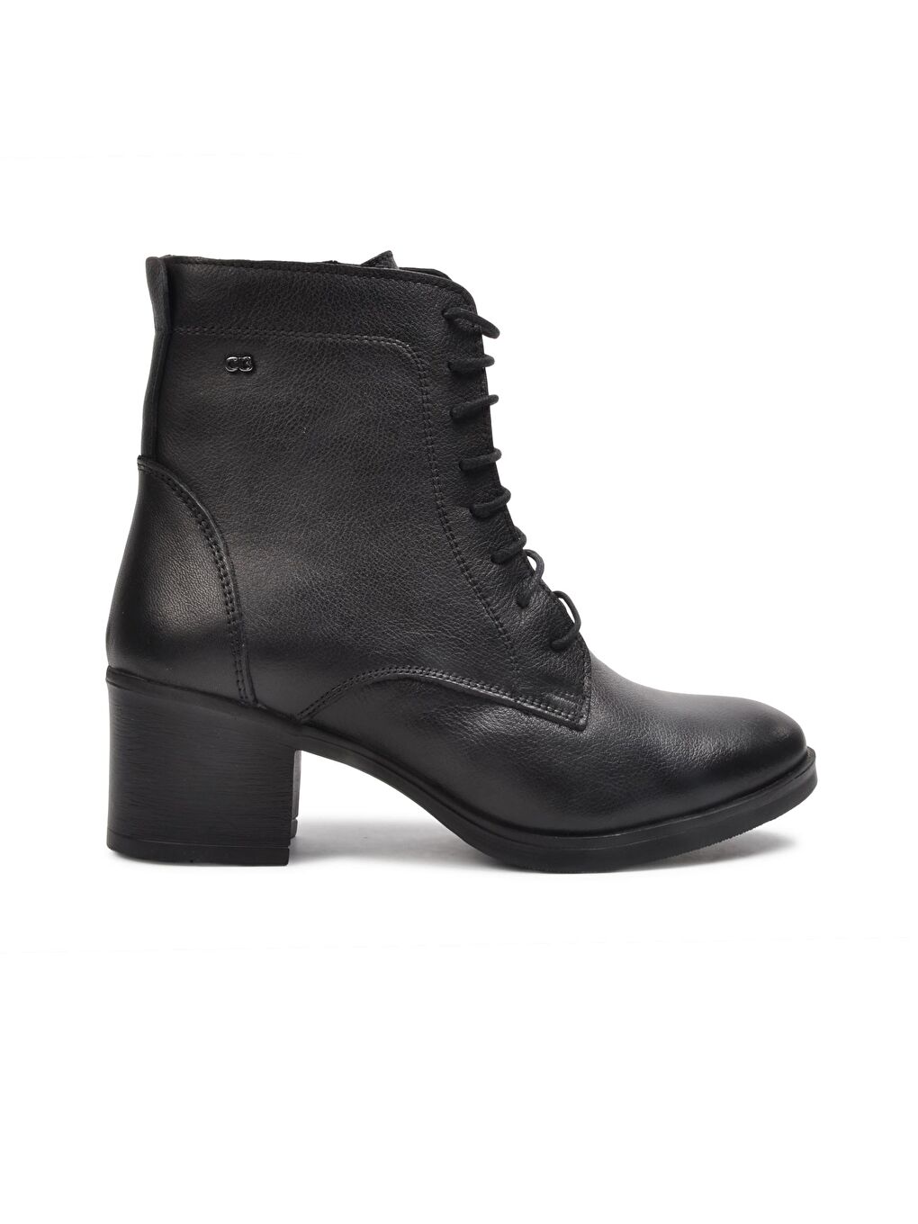 Siyah Bağcıklı Kadın Hakiki Deri Bot 92159-1