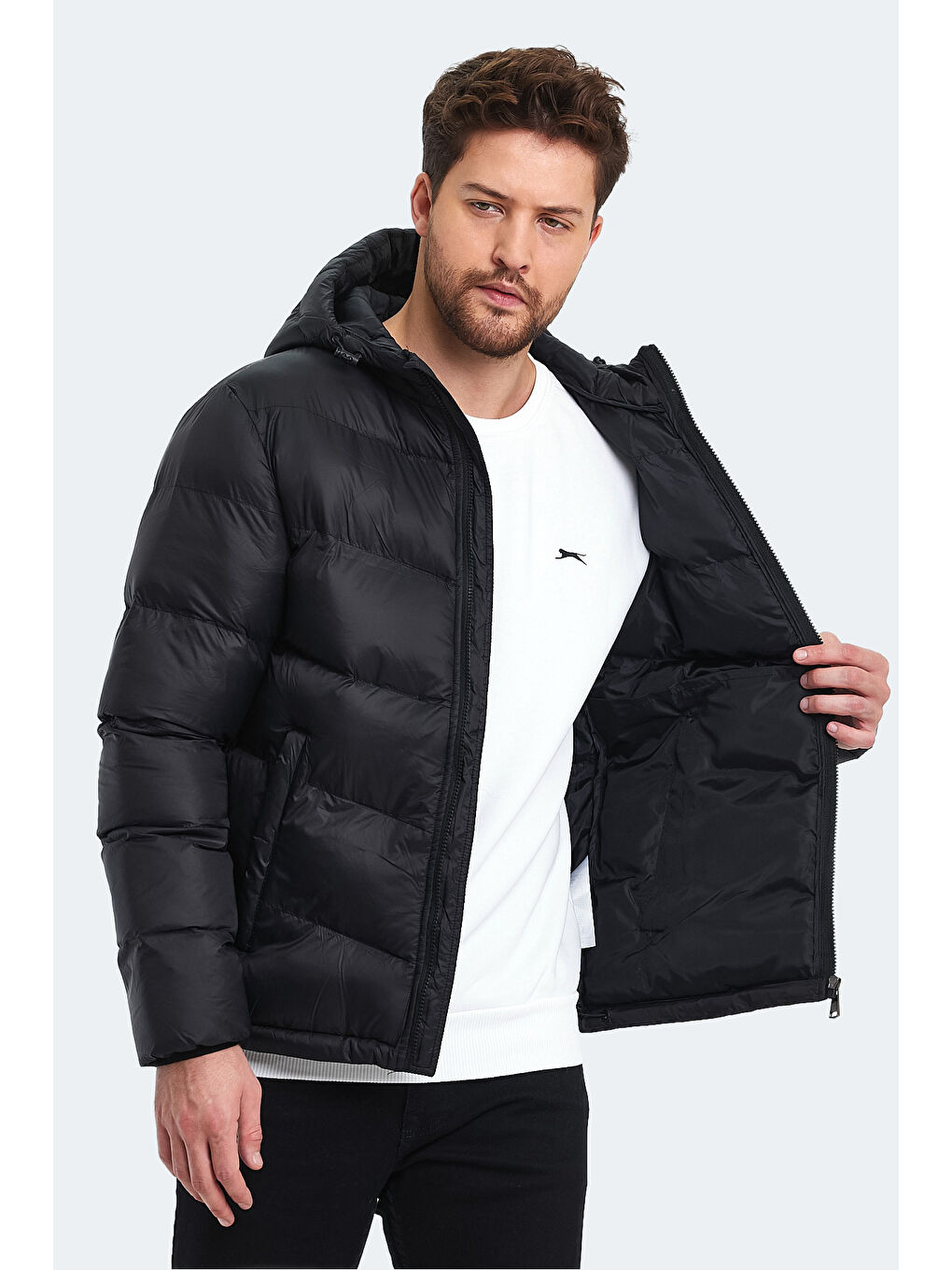 WORLD IN Erkek  Kaban Siyah-5