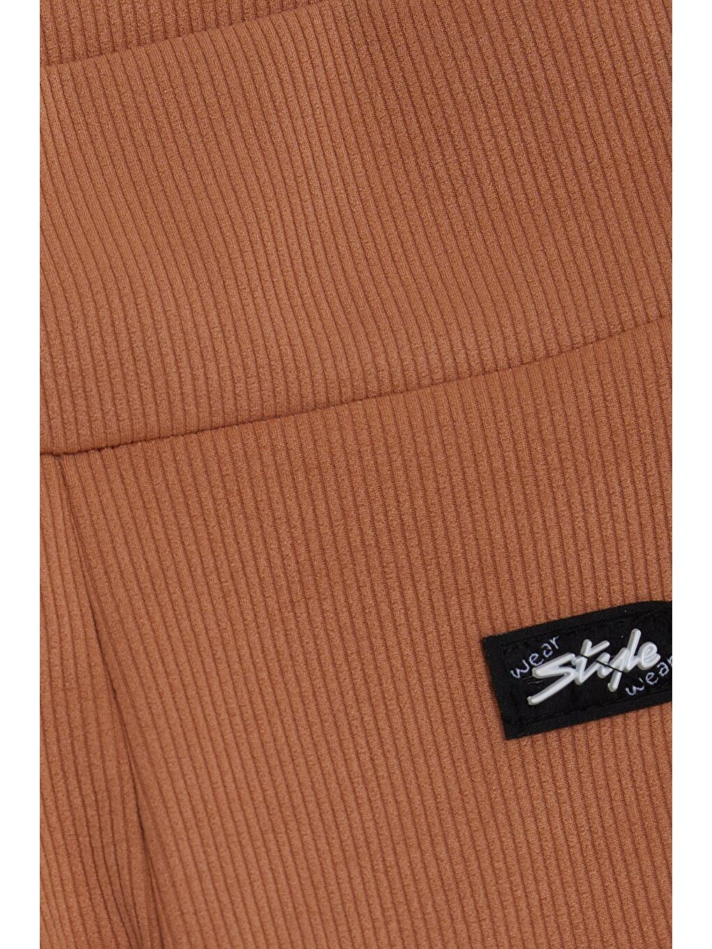 Kız Çocuk Tayt Fitilli Armalı Açık Kahverengi (14 Yaş)-2