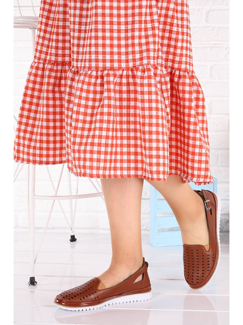 Kahverengi Kadın Günlük Babet Ayakkabı Cns 1025-1