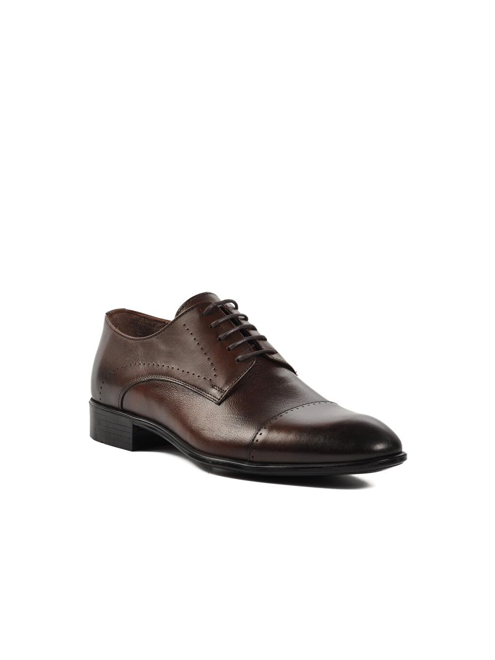 Kahverengi Kahve Hakiki Deri Erkek Klasik Ayakkabı 1032-2