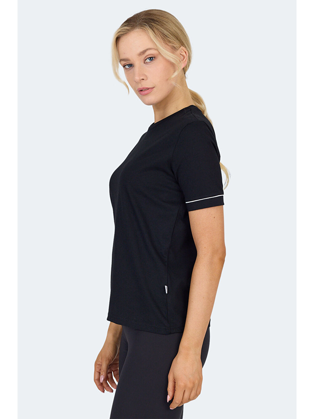 VITYA I Kadın Siyah Tişört-2