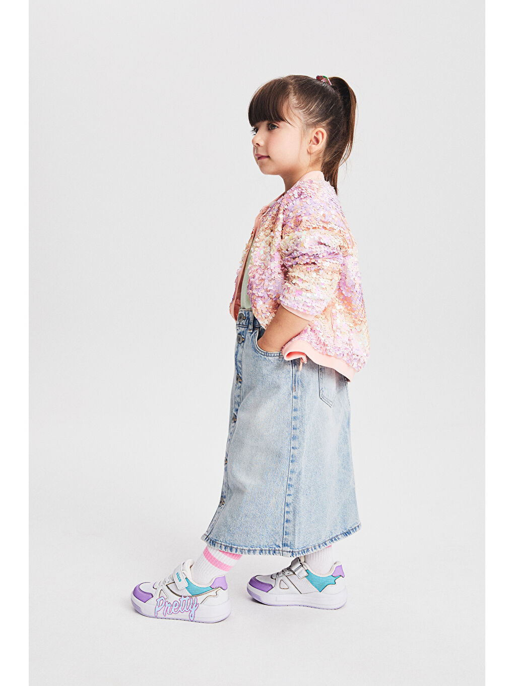 Pretty Işıklı Kız Bebek Beyaz Sneaker-2