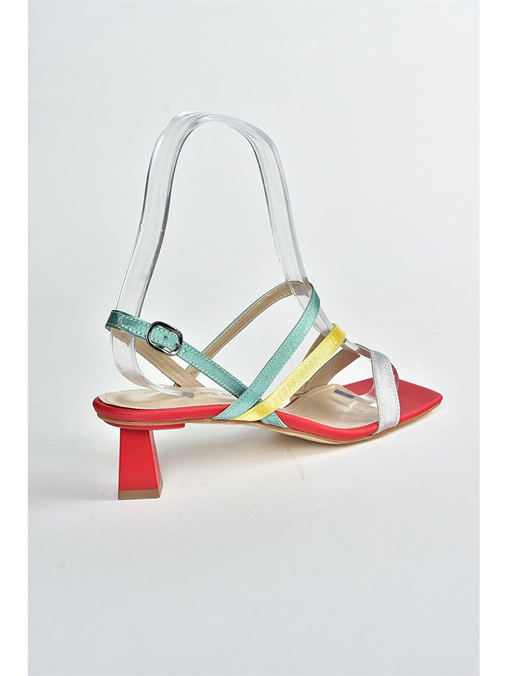 M5180675 Kırmızı/Yeşil Kadın Topuklu Ayakkabı-4