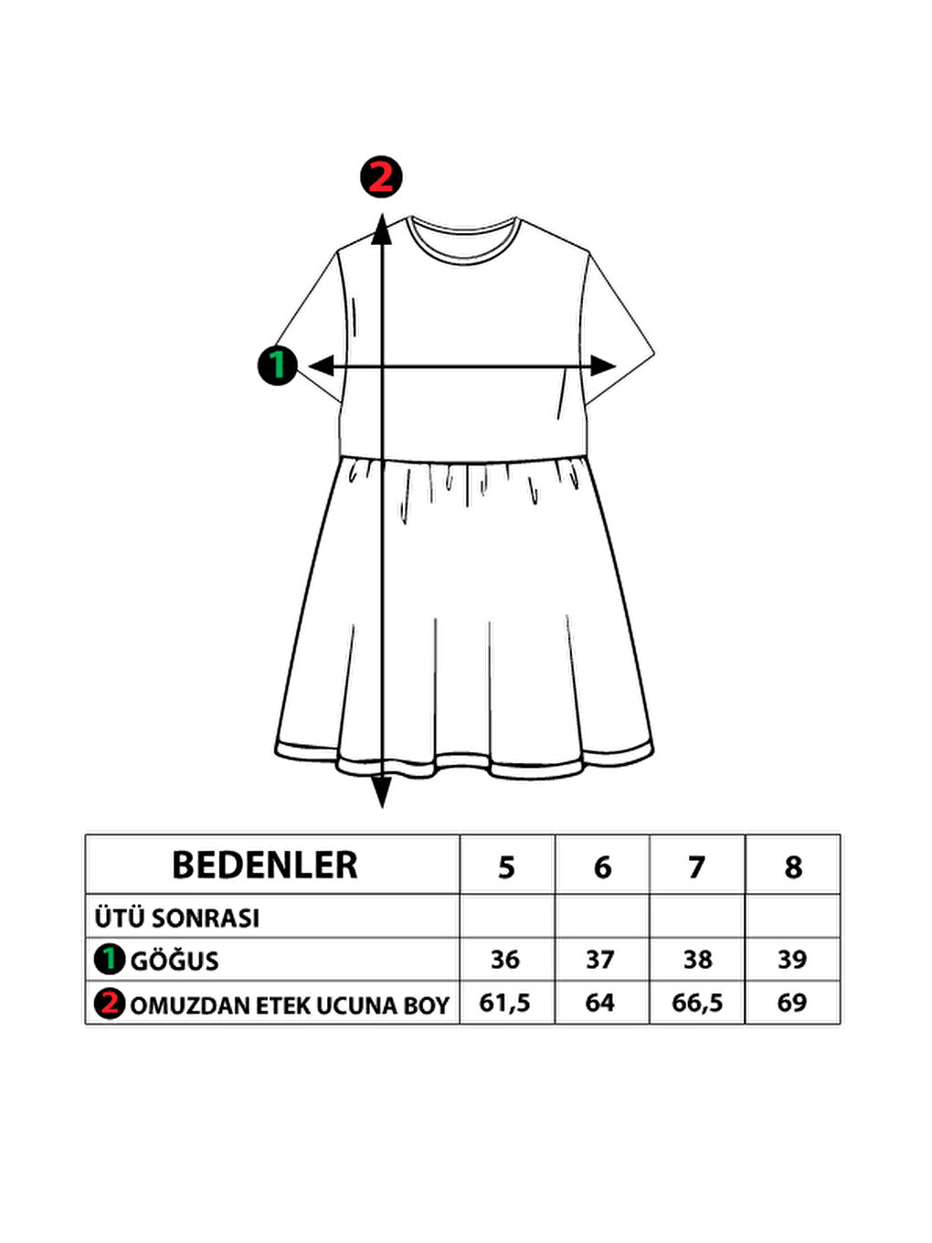 Gri Kız Çocuk Ready Baskılı Taş İşlemeli İki Yanı Cepli Elbise-1