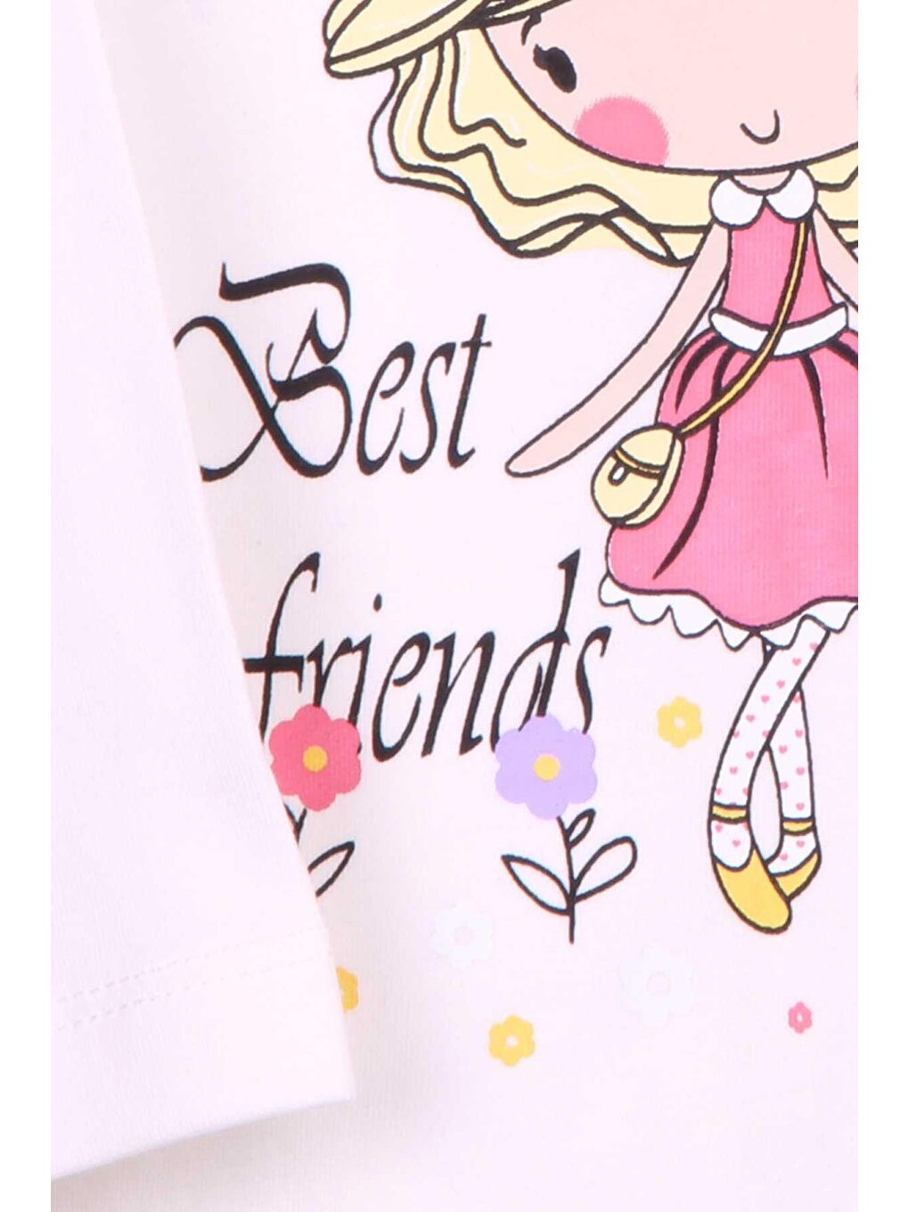 Kız Çocuk Uzun Kollu Tişört Kız Çocuk Baskılı Ekru (1-4 Yaş)-2