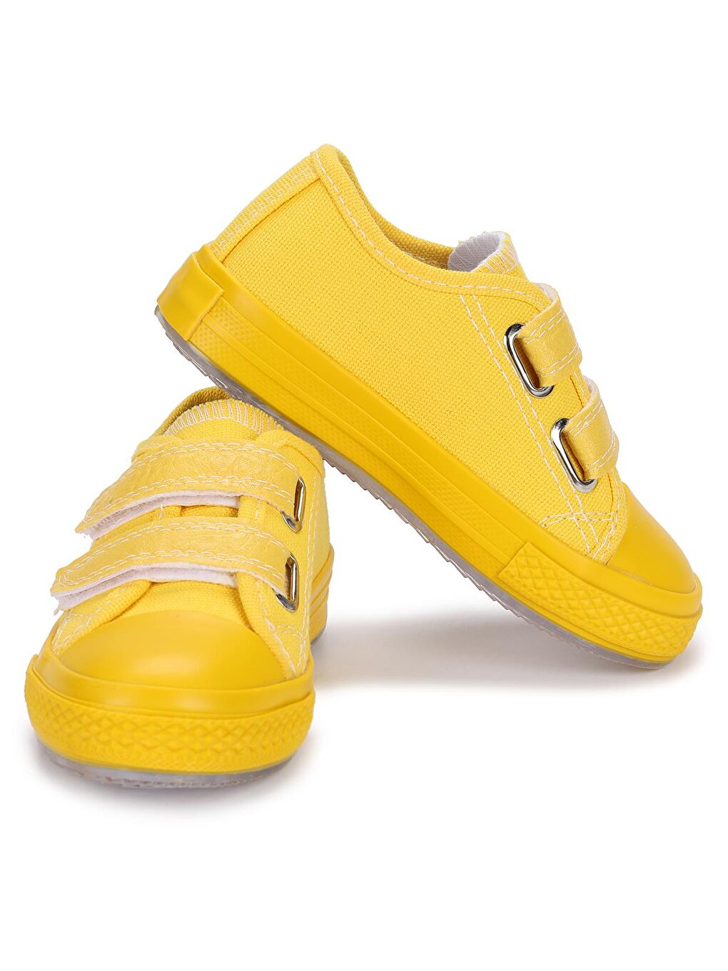 Sarı Renkli Sargı Işıklı Kız/Erkek Çocuk Keten Spor Ayakkabı Alf 133-1