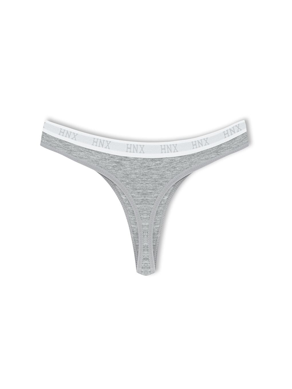 Gri Pamuklu Beli Lastikli Basic Kadın Tanga Külot-1