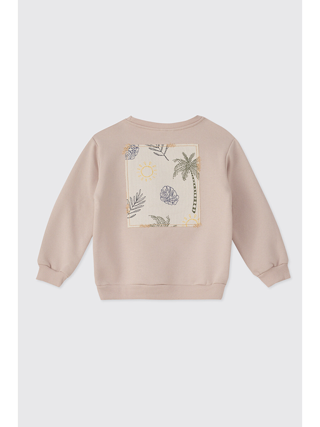 Bej Kız Çocuk Taş Sweatshirt-1