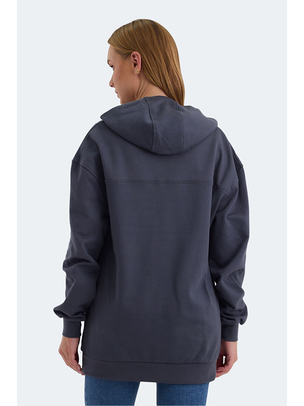 VIOLENCE Kadın Koyu Gri Sweatshirt-1