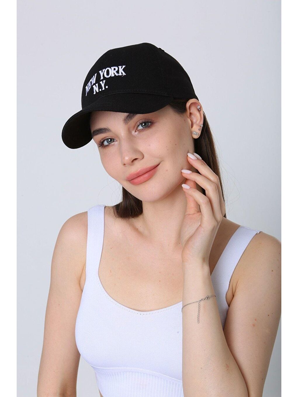 Luminos Butik Unisex Siyah New York Ny Nakışlı Beyzbol Kep - 3