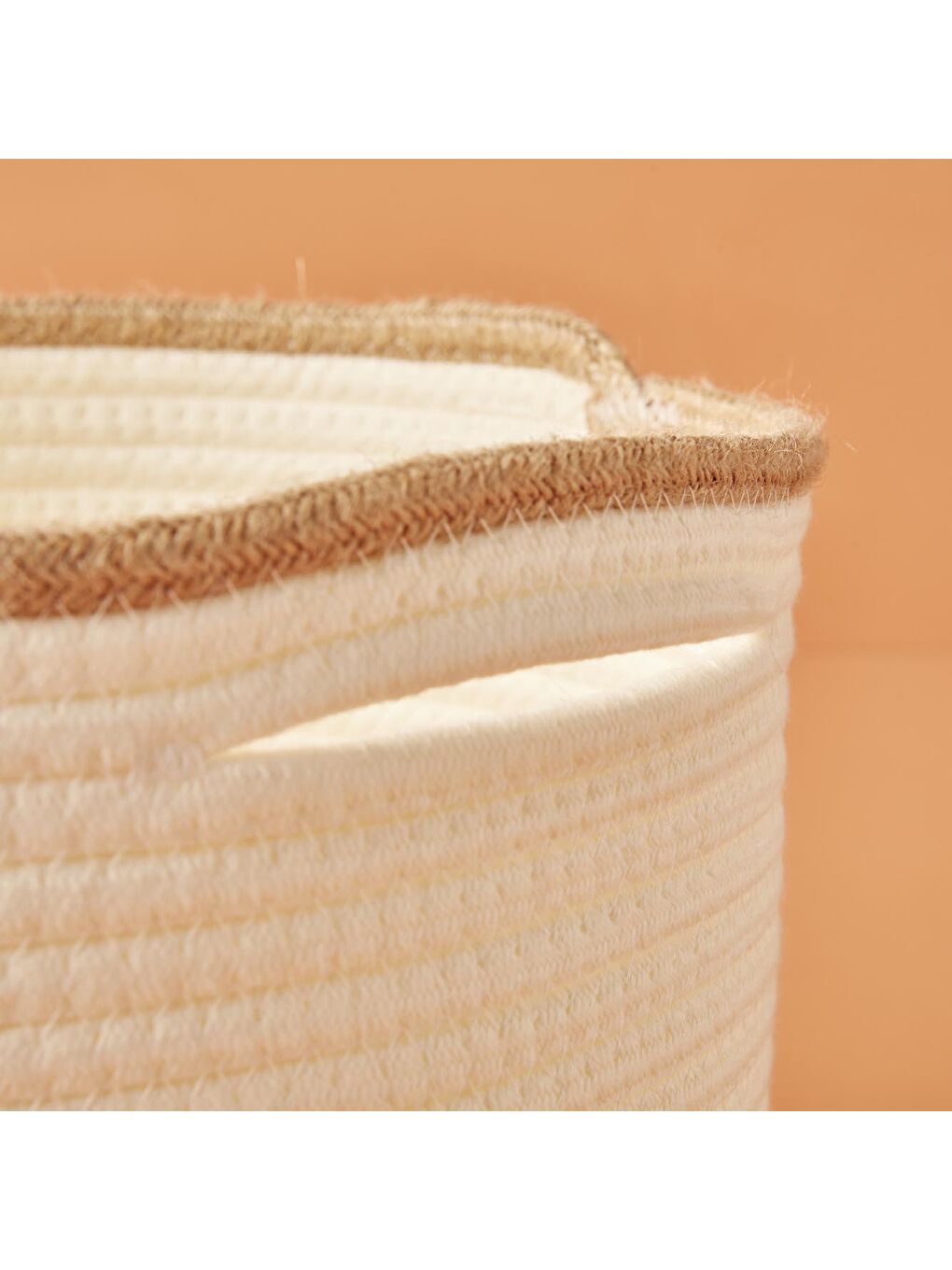 Nora Fildişi Sepet Beyaz-1