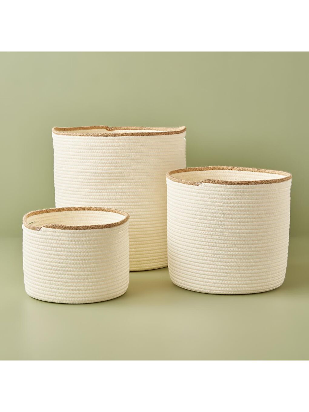 Nora Fildişi Sepet Beyaz-2