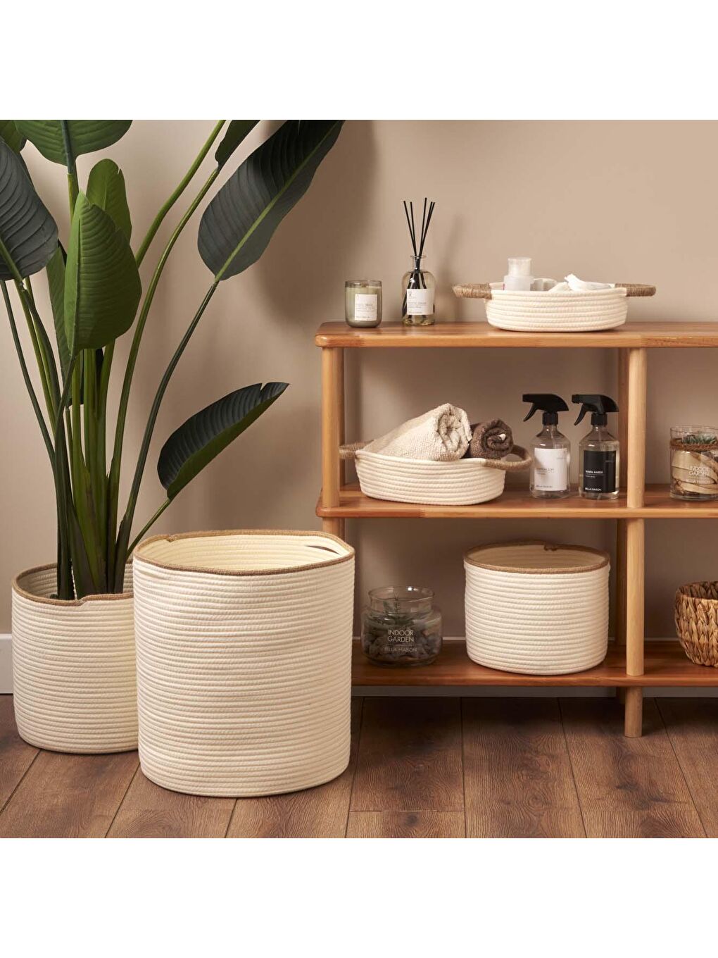 Nora Fildişi Sepet Beyaz-3