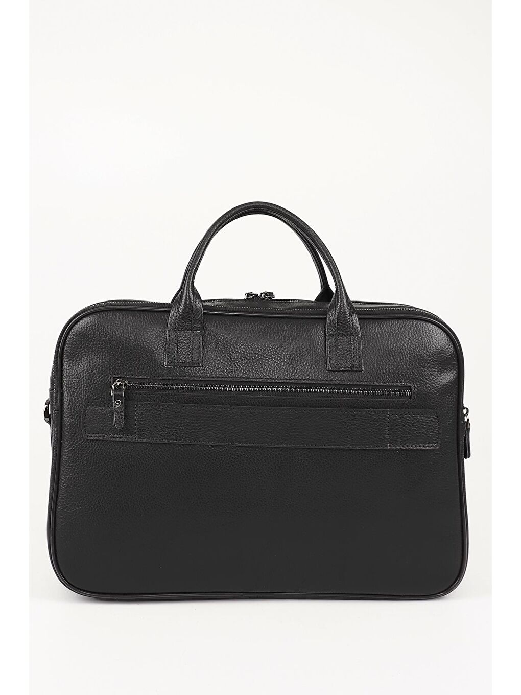 Siyah Hakiki Deri Unisex Büyük Boy Evrak Çantası B0623-4