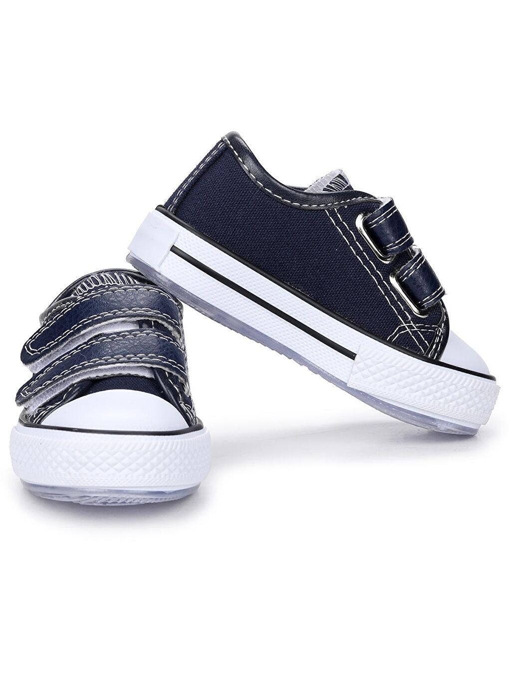 Lacivert Işıklı Kız/Erkek Çocuk Keten Spor Ayakkabı Alf 133-1