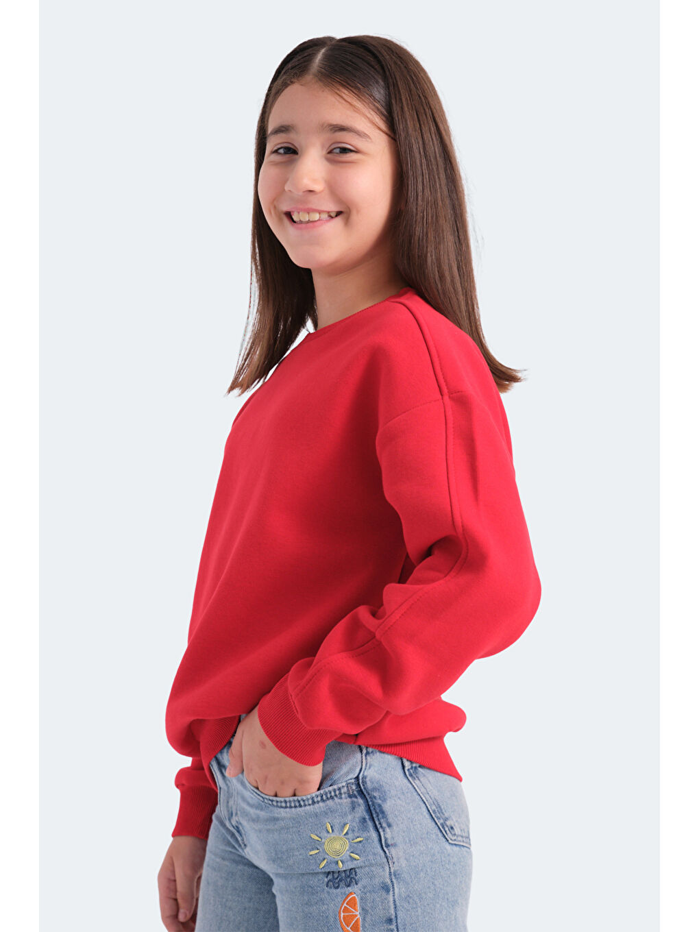 LOGAN Kız Çocuk Kırmızı Sweatshirt-2