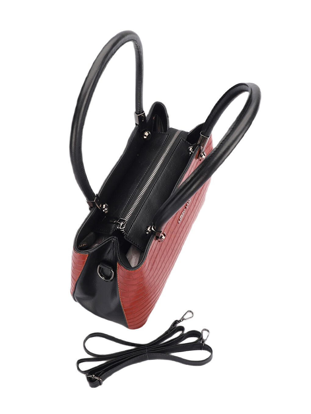 ROMA KROKO Kadın El Çantası Kırmızı-3