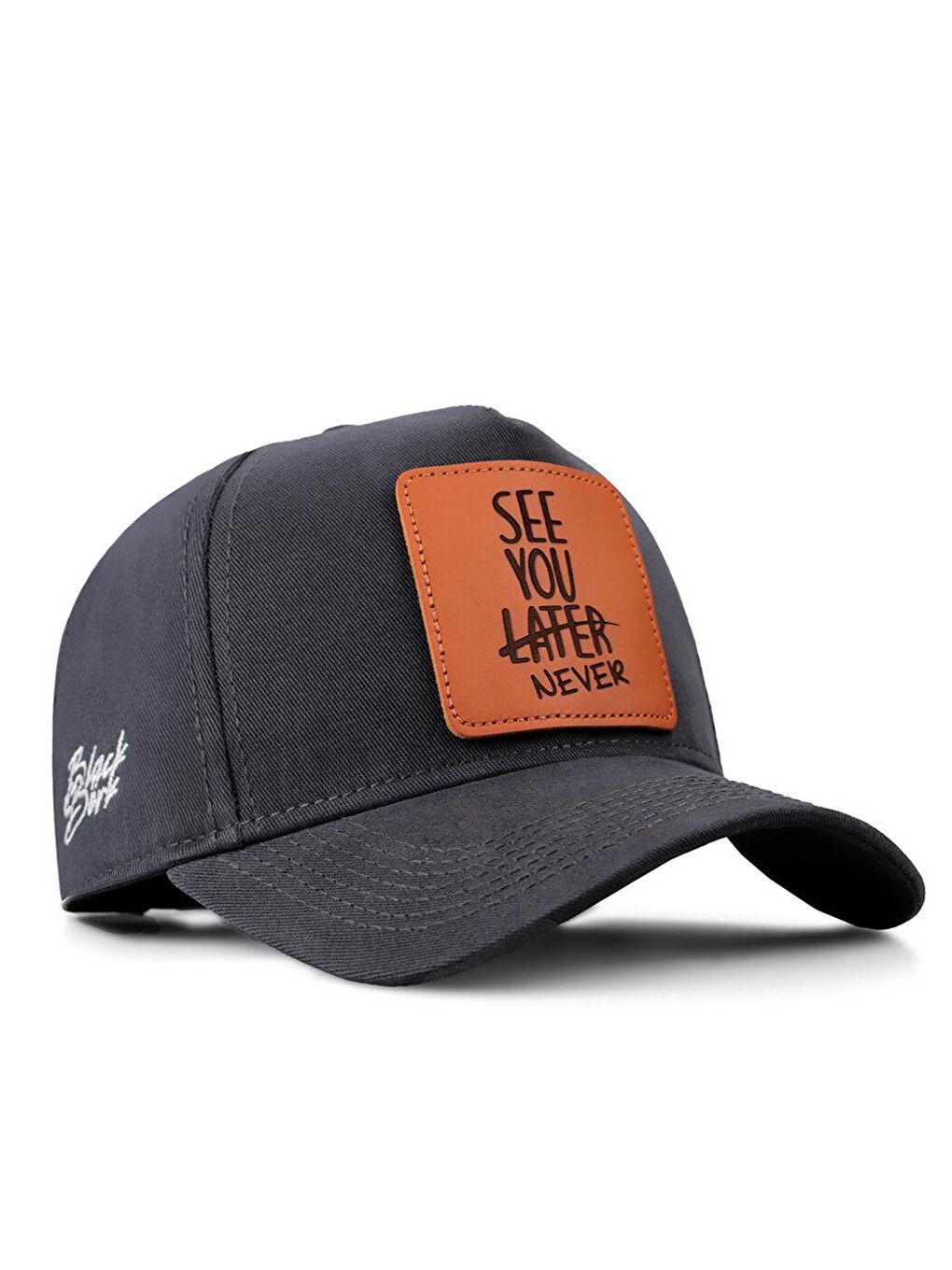 V1 Baseball See You Later Never - 3 Kod Logolu Unisex Antrasit Şapka (Cap)