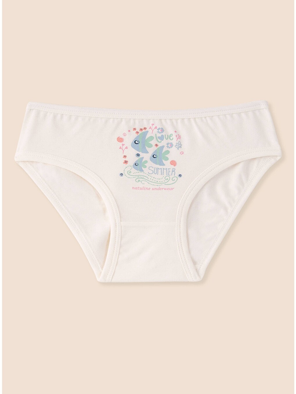 Pembe Kız Çocuk Organik Pamuklu Elastanlı Külot Summer 6'lı Paket-7