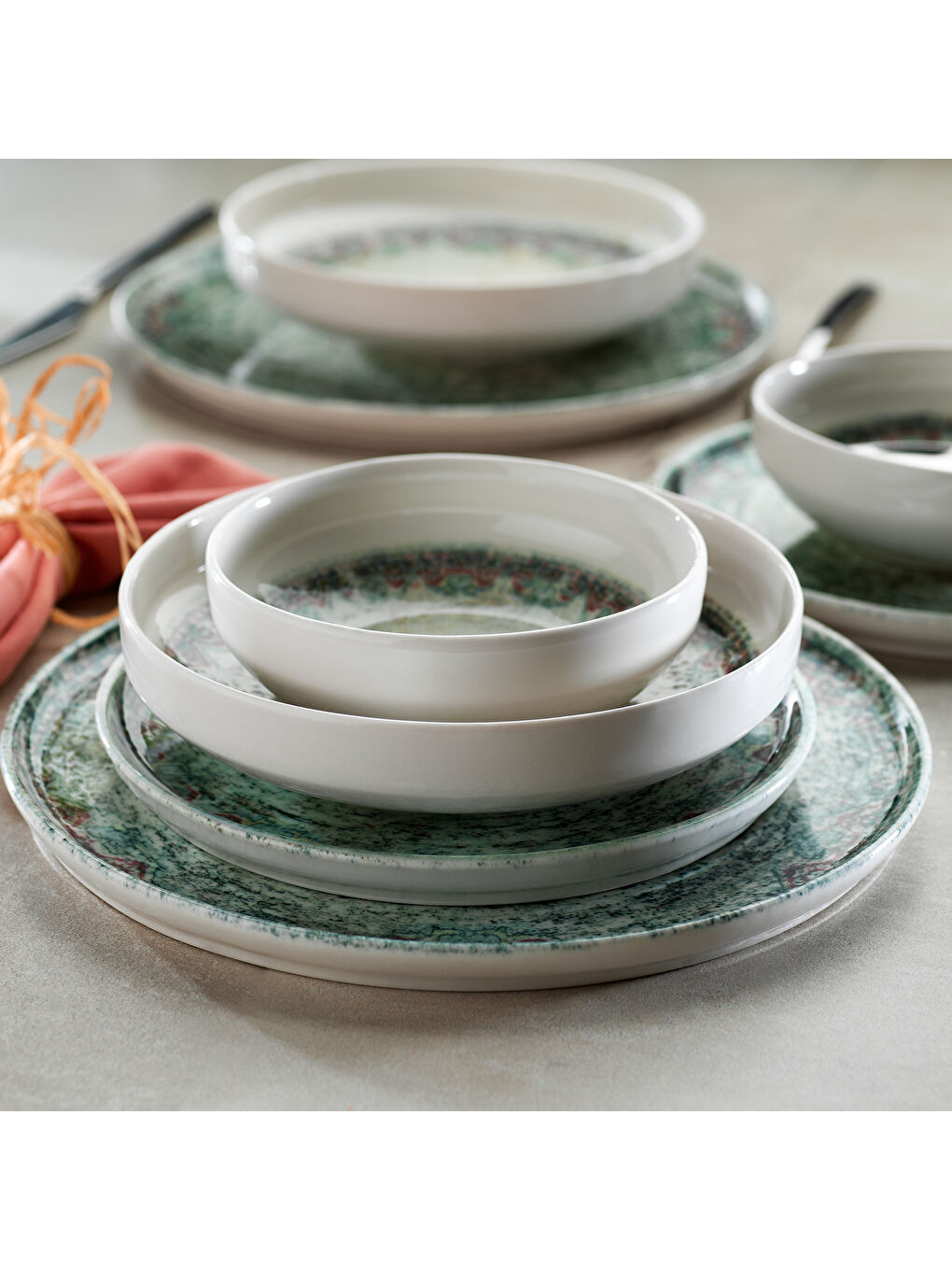 Turkuaz Shade Yemek Takımı 16 Parça-Su Yeşili-7